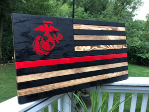 gift ideas for military boyfriend wood flag