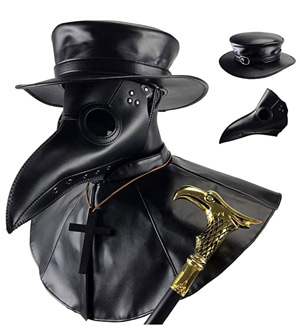 Mask Gift Idea for menAbsolute Vibe Plague Doctor Bird Mask and Hat Combo Set Halloween Costume Steampunk Cosplay Props